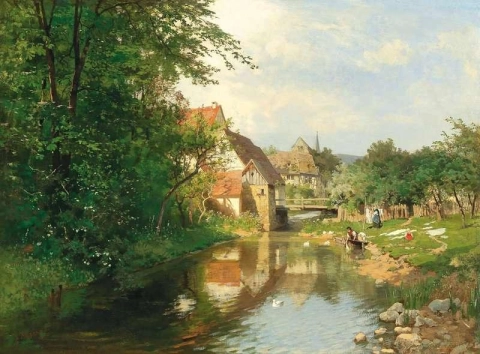 Ein Dorf am Fluss