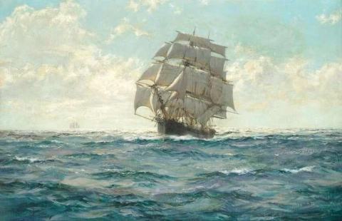 At Full Sail On The High Seas