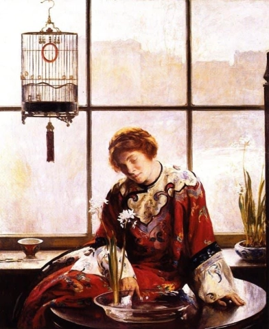 Der rote Kimono ca. 1919