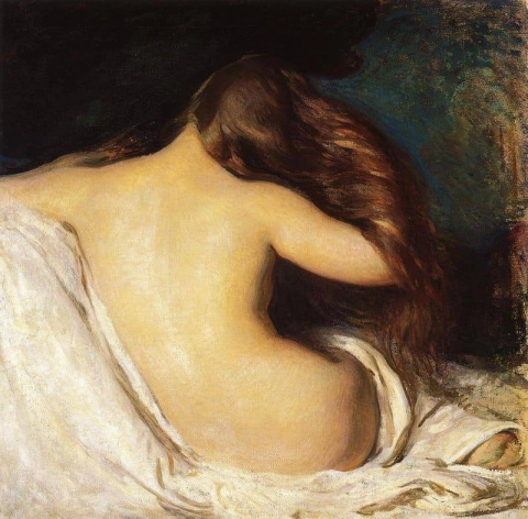 Woman Drying Her Hair Ca. 1899