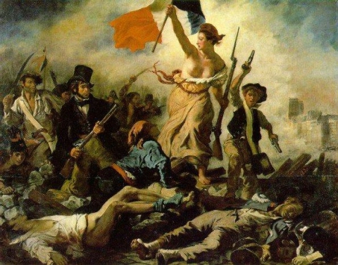 Delacroix Eugenio La libertad guiando al pueblo