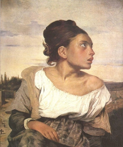 Delacroix Eugene menina órfã no cemitério