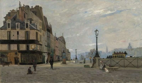 ポン・ヌフ広場とポン・ヌフ広場のケ・デ・オルフェーヴル 1875 年