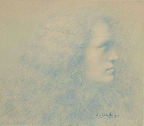 横顔またはパルジファルの女性の頭 1894