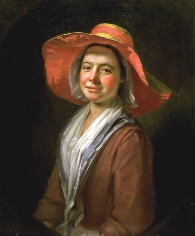 Una ragazza con un cappello di paglia 1723