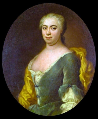 Porträt Van Maria Anna Witheyn Echtgenote Van Pieter Van Schoonhoven 1737
