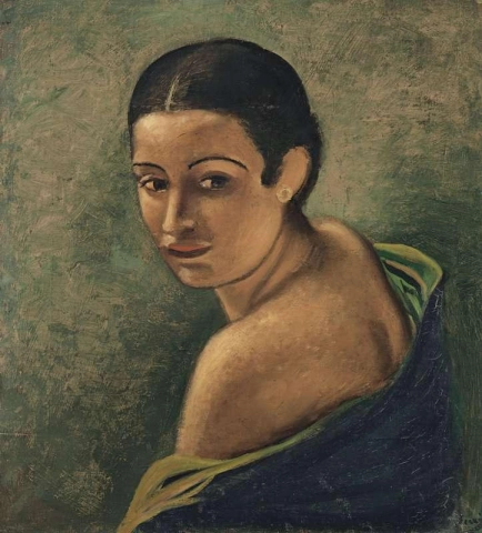一个女人的头像，约 1923-25