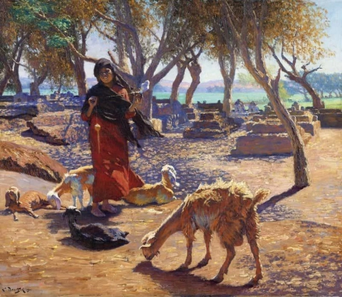 埃及肖布拉的年轻牧羊人 1911