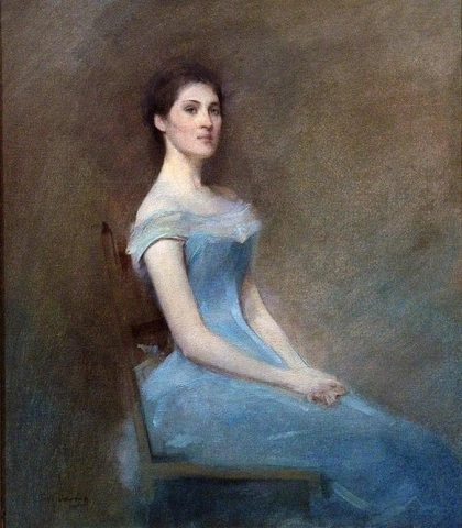 Девушка в синем 1892