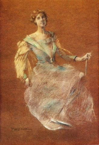 Дама в синем, около 1910 года.