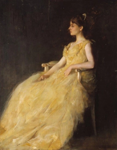 سيدة باللون الأصفر 1888