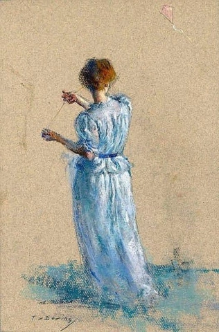 Signora con un aquilone Ca. 1898-1902