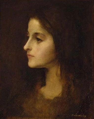 若い女の子の肖像画 1890 年頃