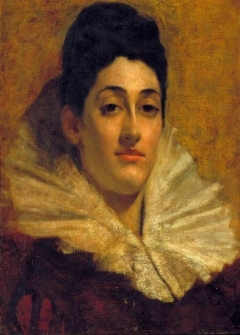 Portrett av Frances C. Houston ca. 1880-89