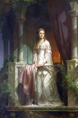 Julia auf dem Balkon 1875