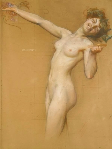 Bacchante Study For The Vintage Morn Ca. 1896