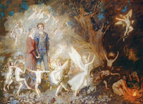 Yorinda e Yoringel em The Witch's Wood 1909