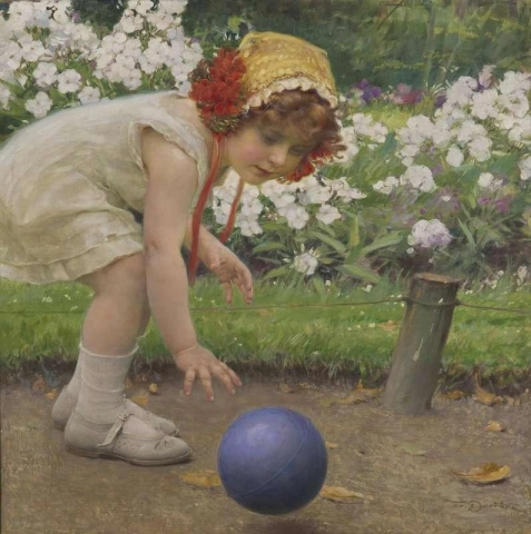 A Girl With A Ball 1923