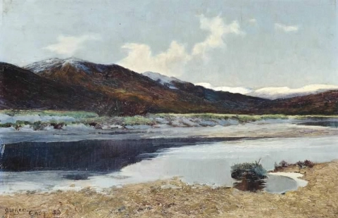 Presso il bordo dell'acqua Loch Lomond Scozia Ca. 1882-83