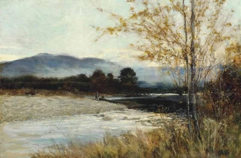 Zonsopgang op Loch Lomond Schotland 1882