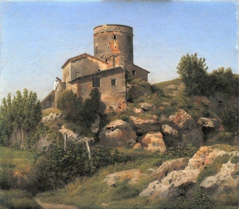 Rakennus lähellä Tor Di Quintoa Rooman ulkopuolella 1815