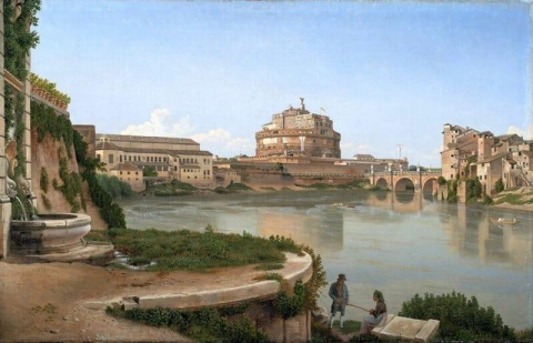 A View Across The Tiber From Trastevere Towards Castel S. Angelo