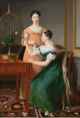 孟德尔·莱文·内桑森 (Mendel Levin Nathanson) 的大女儿贝拉 (Bella) 和汉娜 (Hanna) 1820