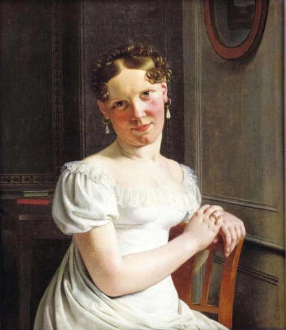 Porträtt av Julie Eckersberg The Artist Second Wife 1817