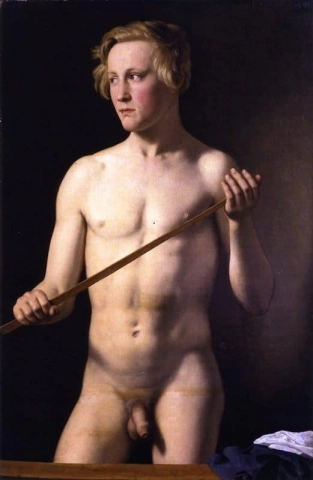 Modelo masculino em pé Carl Fr Rup 1837