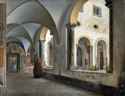 Os Claustros do Mosteiro Franciscano Santa Maria In Aracoeli, em Roma, 1813-16
