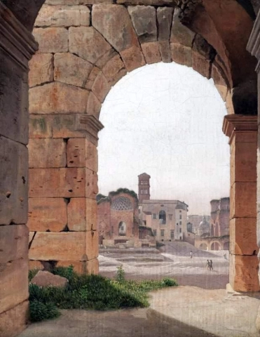 O Forum Romanum do Coliseu, cerca de 1814-16