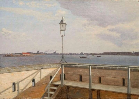 View From The Trekroner Battery With Copenhagen In The Distance 1836