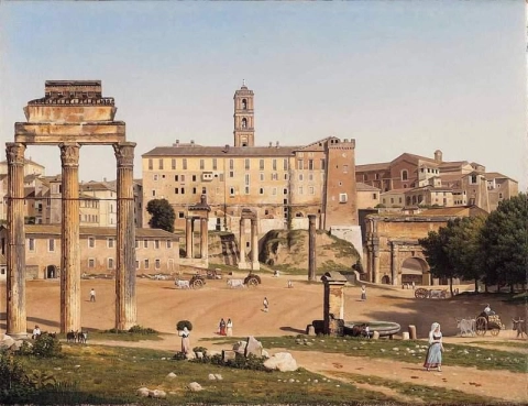 View Of The Forum In Rome 1814