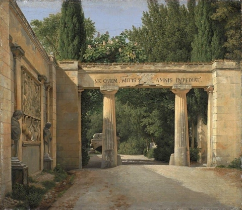 View Of The Garden Of The Villa Borghese In Rome 1814