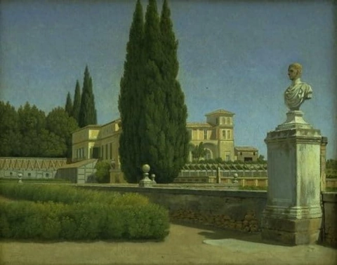 View Of The Gardens Of The Villa Albani Rome 1813-16