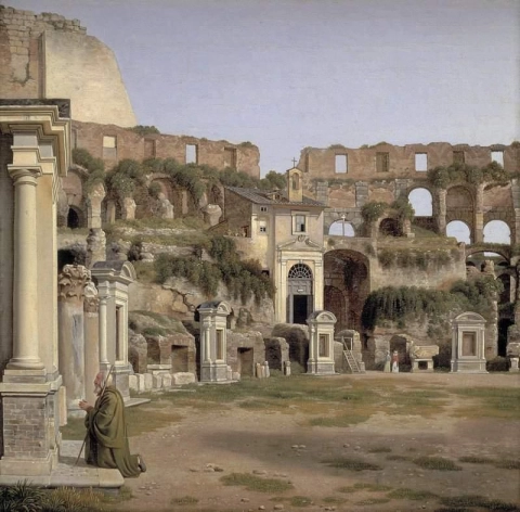 View Of The Interior Of The Colosseum 1816