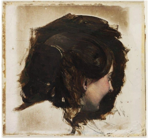 Ett flickhuvud 1850