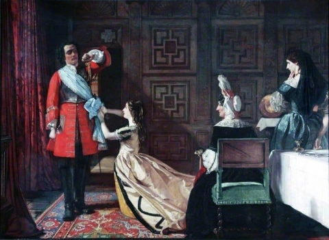 埃斯蒙德在威廉·萨克雷的《亨利·埃斯蒙德先生的历史》中的维嫩达尔之战场景后归来。 1857年