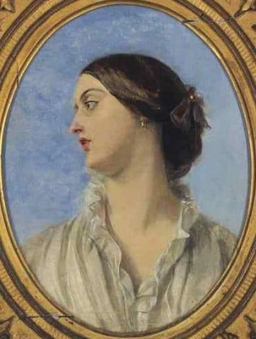 Head Of A Girl Half-length Wearing A White Chemise