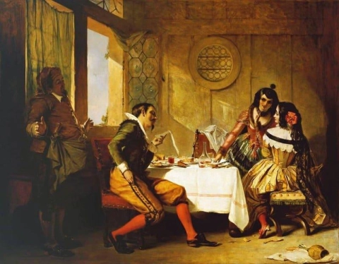 Szene aus „Der Teufel auf zwei Stöcken“ 1844