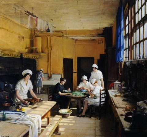 Scena della cucina a Beverley Arms 1929