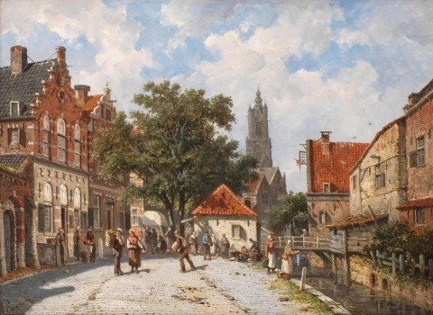 Голландская уличная сцена