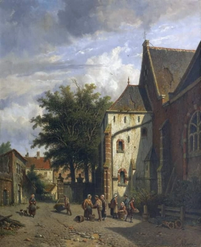 Kauf in der Westerkerk in Enkhuizen um 1880