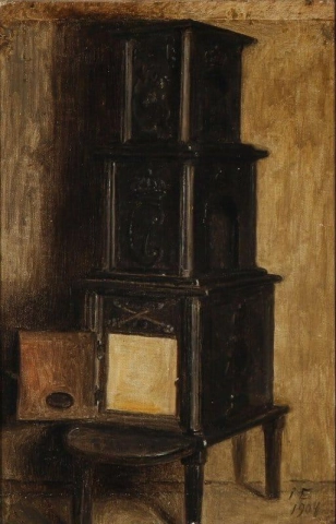 Una stufa da riscaldamento del XVIII secolo
