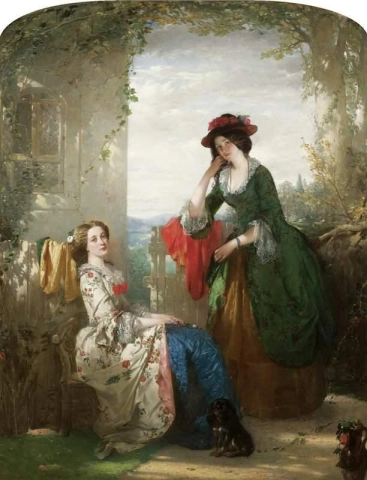웨이크필드 대리자의 소피아와 올리비아. 1853년
