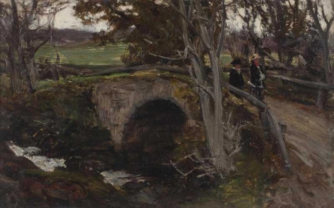 インヴァレレー近くの橋を渡る 1881