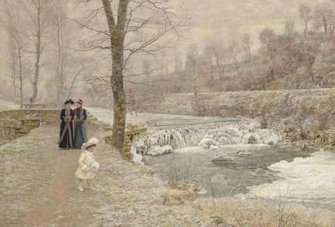 On the banks of the Sornin in winter