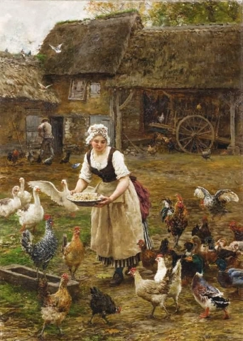 Il pasto di pollame 1882