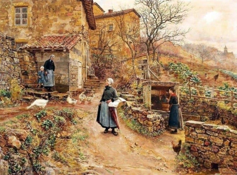 Young Peasant Girl On Her Way To The Market