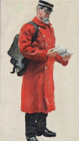 A Postman With A Bundle Of Letters